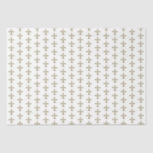Gold Fleur de Lis French Heraldic Pattern Tissuepapier