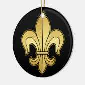 Gold Fleur de lis Keramisch Ornament (Links)