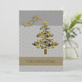 Gold Fleur de Lis - kerstboomfeest Kaart (Staand voorkant)