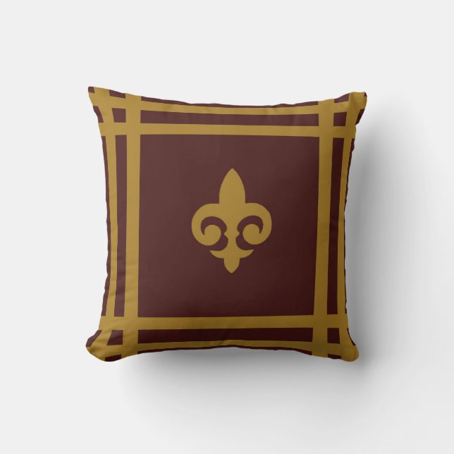 Gold Fleur-de-lis Kussen (Voorkant)