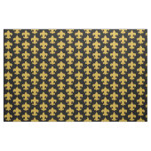 Gold Fleur De Lis op zwart Stof (Yard (91,4 cm))