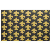 Gold Fleur De Lis op zwart Stof (Fat Quarter)