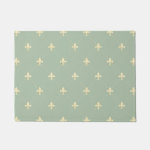 Gold Fleur-de-Lis Sage 18x24 Deurmat