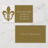 Gold Fleur De Lis Visitekaartje (Voorkant / Achterkant)