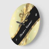 Gold fleur de lys op maat grote klok (Hoek)