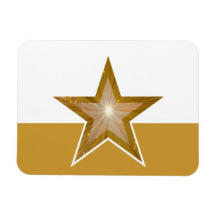 "Gold" Flexibele Star-magneet, wit goud Magneet