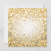 Gold Floral 50th Birthday Glam Lights (Achterkant)