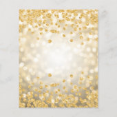 Gold Floral 60th Birthday Glam Lights (Achterkant)