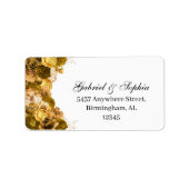 Gold Floral-adreslabel Etiket (Voorkant)