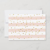 Gold Floral April Shower Hartelijk dank Bedankkaart (Achterkant)