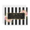 Gold Floral Black White Stripes Cadeaubon