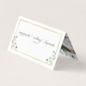 Gold Floral Boho | Gevouwen Visitekaartje (Achterkant)