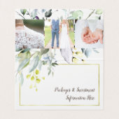 Gold Floral Boho | Gevouwen Visitekaartje (Binnenkant ongevouwen)