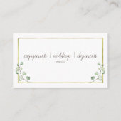 Gold Floral Boho | Visitekaartjes | Fotografie (Achterkant)