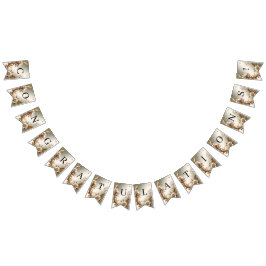 Gold Floral Bunting Flag Vlaggetjes