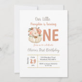 Gold Floral Citrouille Turner 1 invitation anniver (Devant)