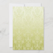 Gold Floral Damask 50e Mariage Invitation Annivers (Dos)