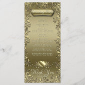 Gold Floral Elegant barokke kunst Programma (Achterkant)