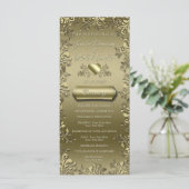 Gold Floral Elegant barokke kunst Programma (Staand voorkant)