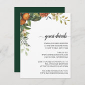 Gold Floral | Elegant Eucalyptus Greenery Informatiekaartje (Voorkant / Achterkant)