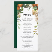 Gold Floral | Elegant Eucalyptus Greenery Menu (Voorkant / Achterkant)