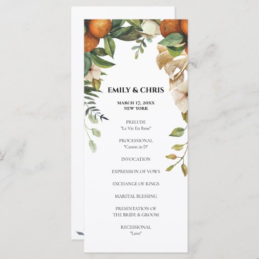 Gold Floral | Elegant Eucalyptus Greenery Programma (Voorkant / Achterkant)