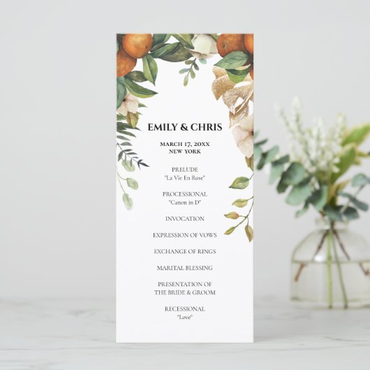 Gold Floral | Elegant Eucalyptus Greenery Programma (Staand voorkant)