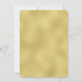 Gold Floral Elegant Wedding Invitation Kaart (Achterkant)