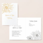 Gold Floral, faire-part de mariage, Carte Foil (Affichage)