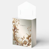 Gold Floral Favor Box Bedankdoosjes (Geopend)