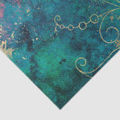 Gold Floral Grunge Damask Tissuepapier (Detail)