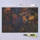  Gold Floral Grunge Damask Tissuepapier (Craft)