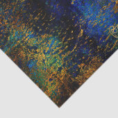 Gold Floral Grunge Damask Tissuepapier (Detail)