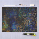 Gold Floral Grunge Damask Tissuepapier (Craft)