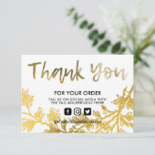 Gold Floral  Hartelijk dank voor de toevoeging van (Staand voorkant)