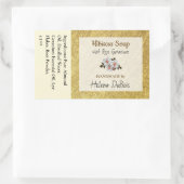 Gold Floral Ingredient Product Sticker | Label (Tas)