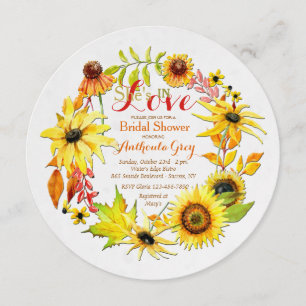 Gold Floral Invitation Kaart