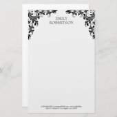 Gold Floral Lace Briefpapier (Voorkant / Achterkant)