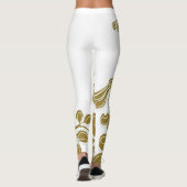 Gold Floral Leggings (Achterkant)
