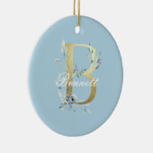 Gold Floral Letter "B"  Keramisch Ornament (Rechts)