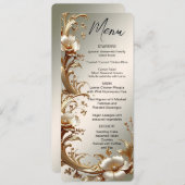 Gold Floral Menu (Devant / Derrière)