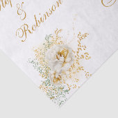 Gold Floral Monogram Logo Wedding Tissuepapier (Detail)