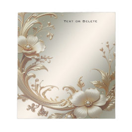 Gold Floral Notepad Notitieblok