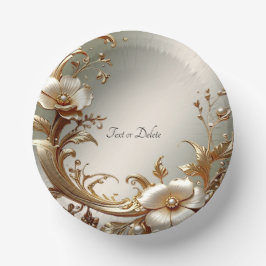 Gold Floral Papieren Kommen