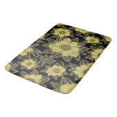 Gold Floral Pattern Bath Mat (Gekanteld)