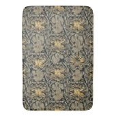 Gold Floral Pattern Bath Mat (Voorkant Verticaal)