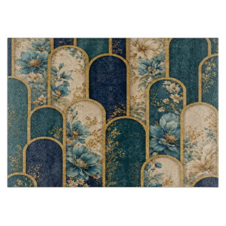 Gold Floral Pattern Cutting Board – Elegant Kitche Snijplank