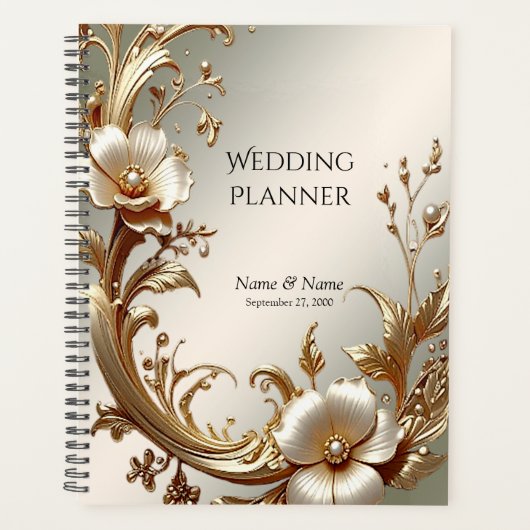 Gold Floral Planner (Voorkant)