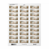 Gold Floral Return Address Label (Full Sheet)