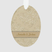 Gold Floral Swirl Premier Modèle de Noël (dos)